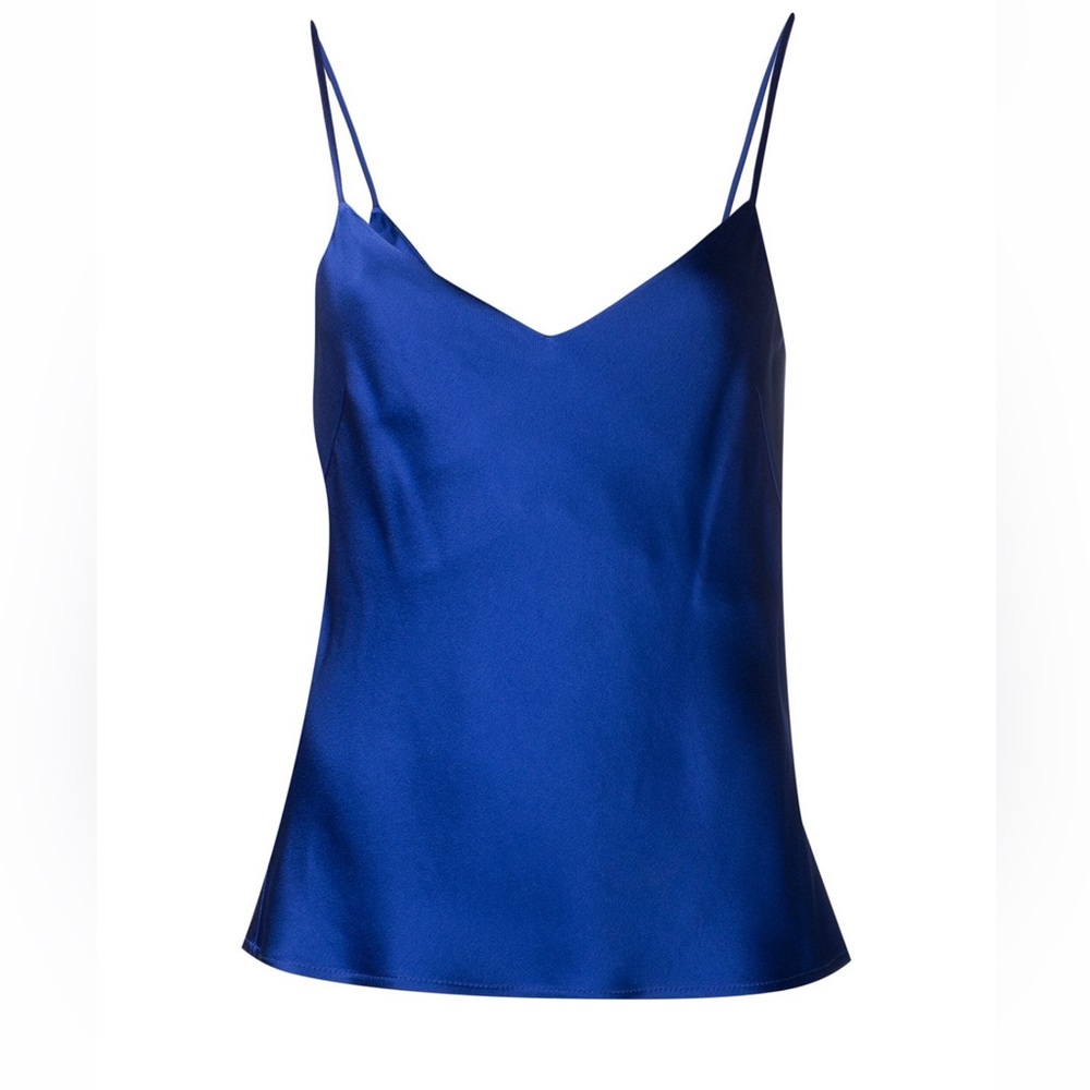 Galvan V-Neck Satin Top
